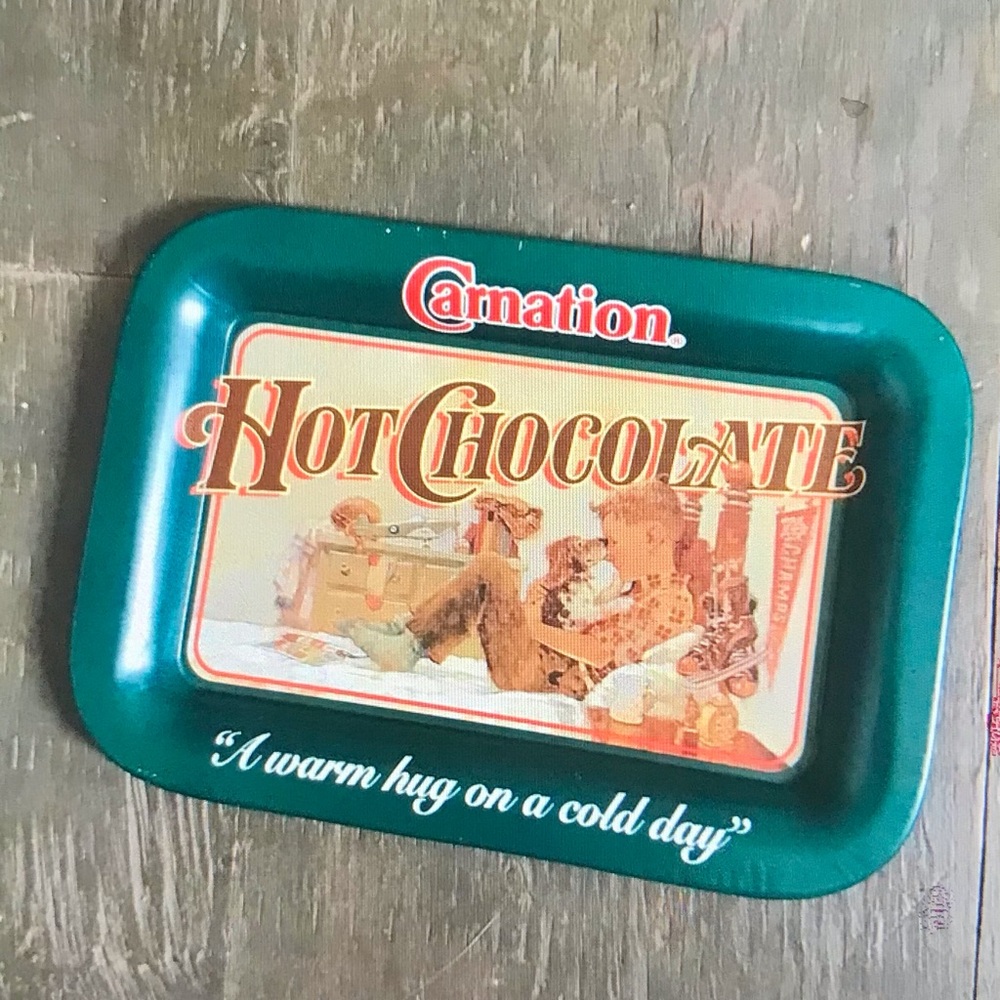 Set of 3 1980 Carnation Hot Chocolate Trays (small)